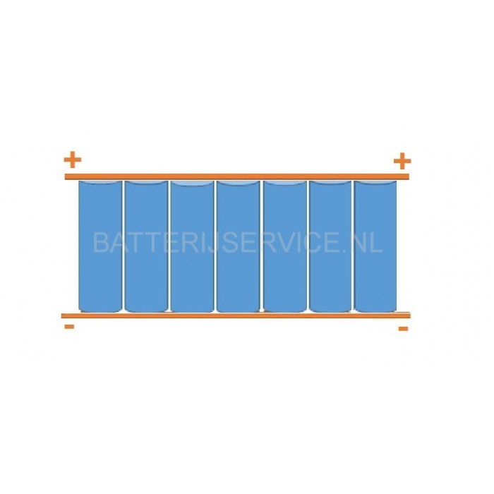 PACK 7 SAMSUNG ICR18650 unprotected (config.keuze)