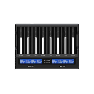 XTAR VC8S USB BATTERIJLADER Li-ion / NiMH