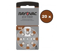 POWERDEAL 160 STUKS RAYOVAC EXTRA 312, PR41 HOORBATTERIJEN