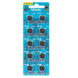 10 PIECES VINNIC L1121F, LR55, AG8, 191