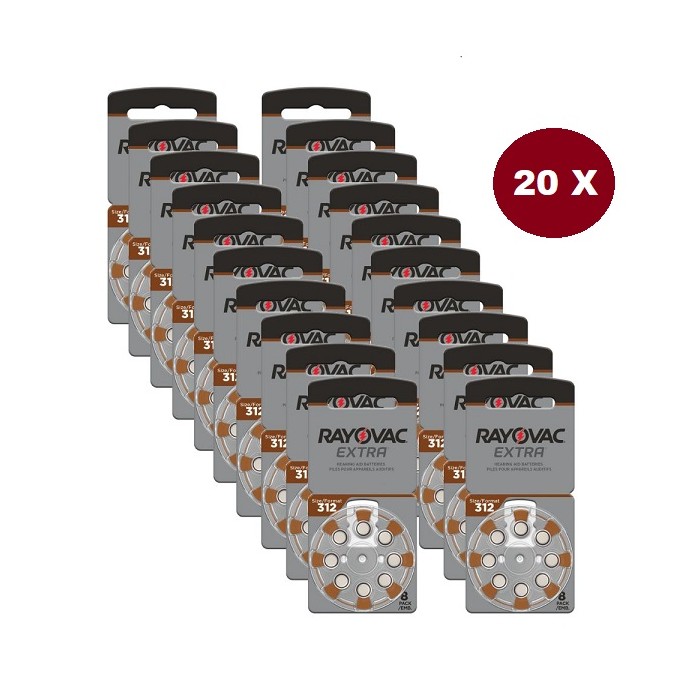 60 pcs Rayovac Extra Zinc Air Hearing Aid Batteries A312 312A ZA312 312  PR41 S312 PR41 Hearing Aid Battery - AliExpress