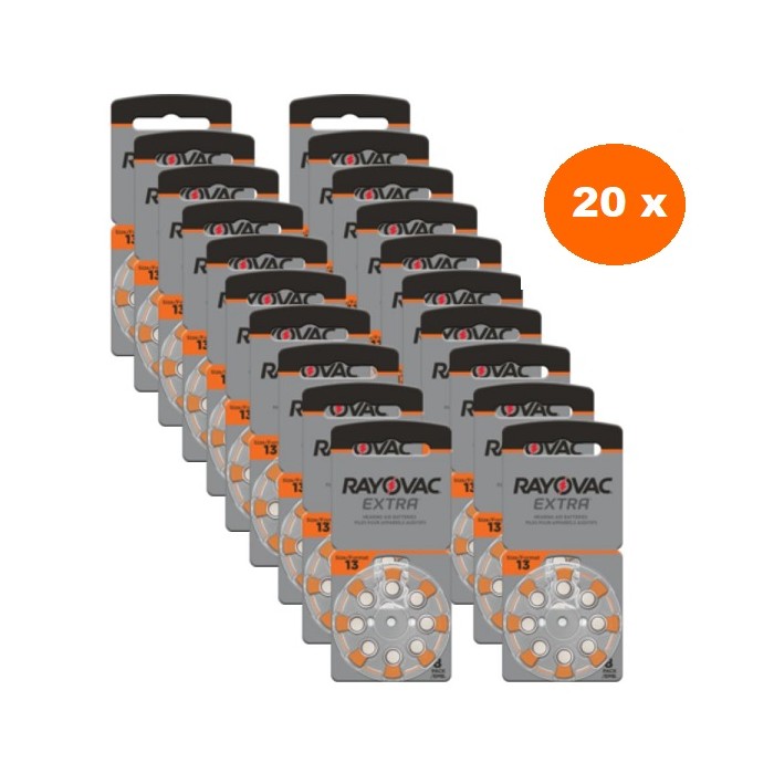 POWERDEAL 160 STUKS RAYOVAC EXTRA 13, PR48 HOORBATTERIJEN