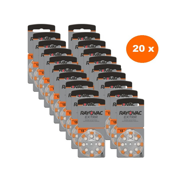 POWERDEAL 160 PIECES RAYOVAC EXTRA 13, PR48 HEARINGAID BATTERIES