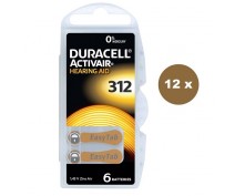 POWERDEAL 72 STUKS DURACELL ACTIVAIR 312, PR41 HOORBATTERIJEN