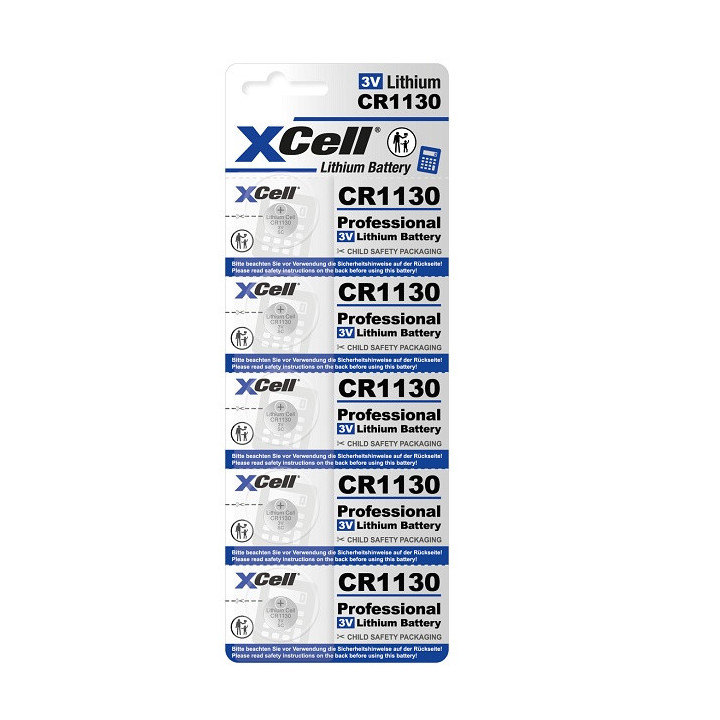 5 STUKS KNOOPCEL LITHIUM CR1130 3VOLT