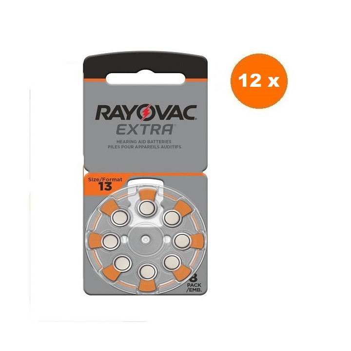 POWERDEAL 96 STUKS RAYOVAC EXTRA 13, PR48 HOORBATTERIJEN