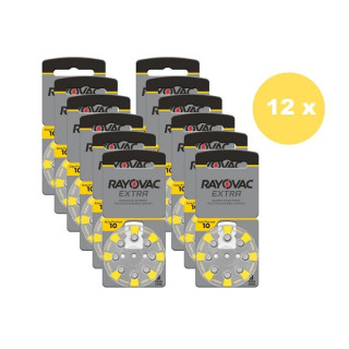 POWERDEAL 96 PCS RAYOVAC EXTRA 10, PR70 HEARINGAID BATTERIES