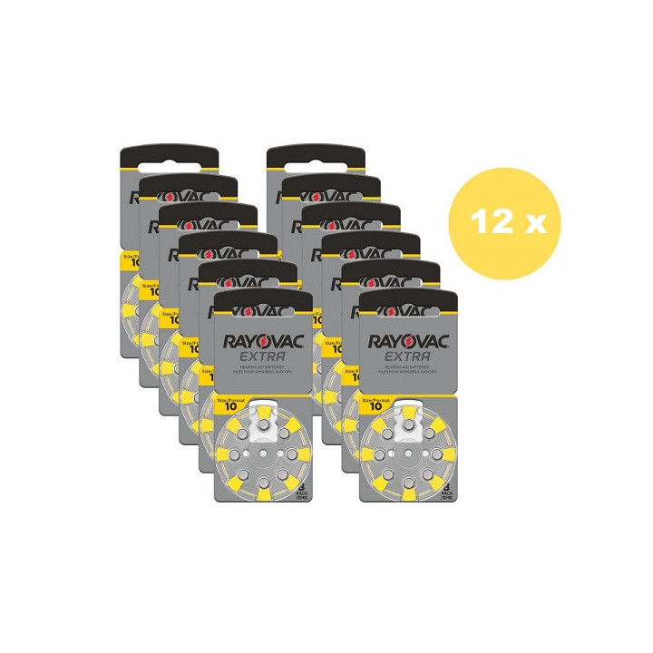 POWERDEAL 96 PCS RAYOVAC EXTRA 10, PR70 HEARINGAID BATTERIES