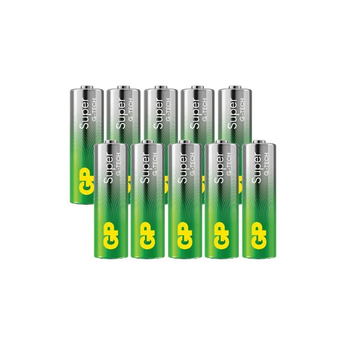 10 PCS GP 15AS, LR06, AA SUPER ALKALINE