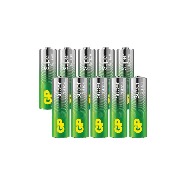 10 STUKS GP 15AS, LR06, AA SUPER ALKALINE