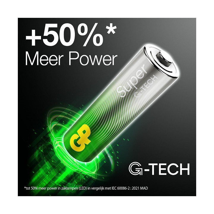 10 STUKS GP 15AS, LR06, AA SUPER ALKALINE