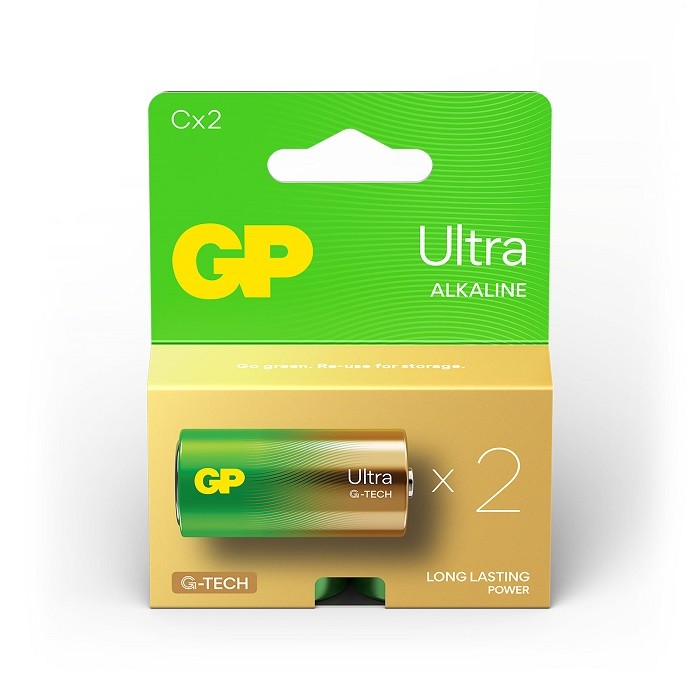 2 PCS GP14AU LR14, C ULTRA ALKALINE