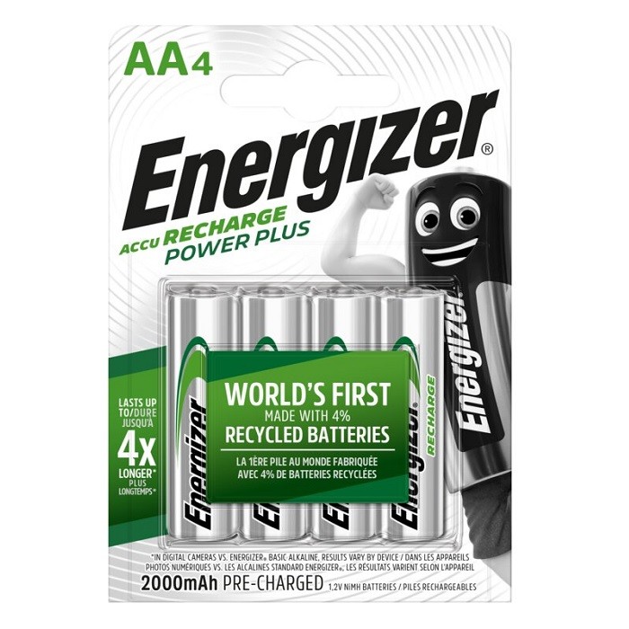 4 STUKS ENERGIZER OPLAADBAAR AA 2000mAh