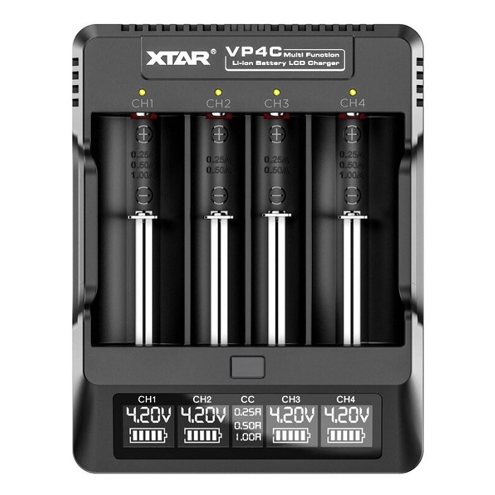 XTAR VP4C BATTERIJLADER Li-Ion