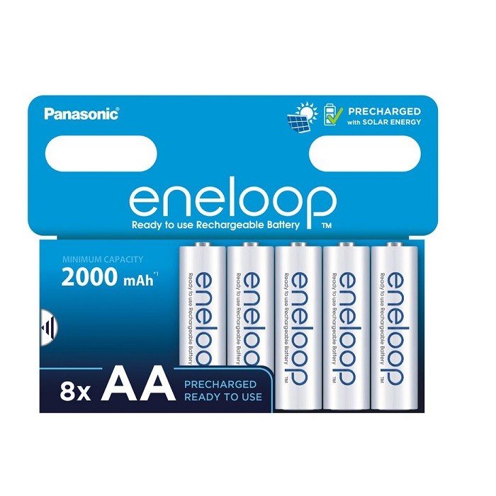 8 PIECES ENELOOP RECHARGEABLE AA 2000mAh