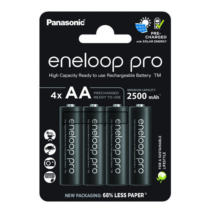 4 STUKS ENELOOP PRO OPLAADBAAR AA 2500mAh