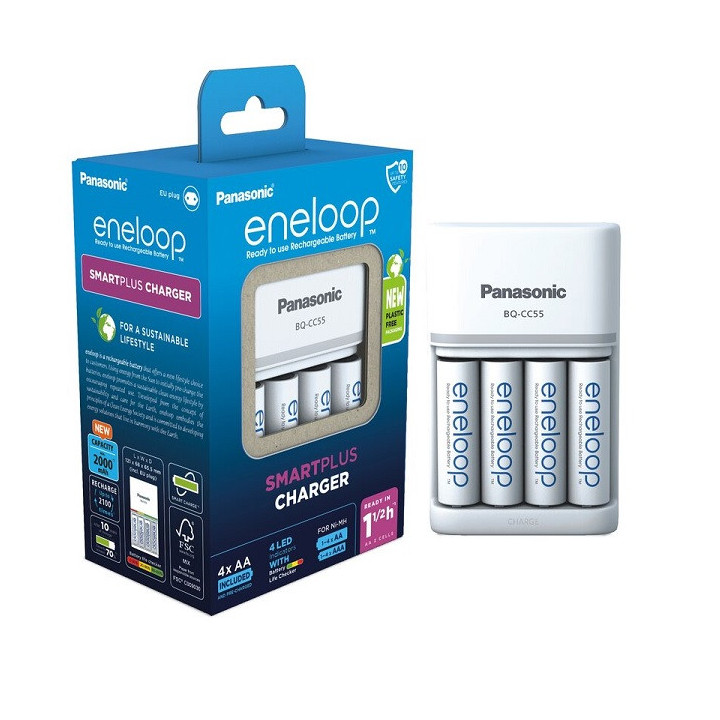 ENELOOP BQ-CC55 2HRS FASTCHARGER INCL. 4XAA 1900mAh