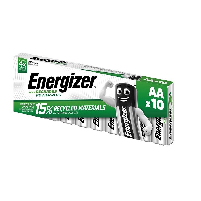 10 STUKS ENERGIZER OPLAADBAAR AA 2000mAh