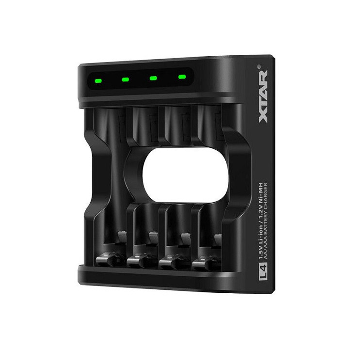 XTAR L4 CHARGER INCL. 4xAA 2500 Li-ION 1,5V