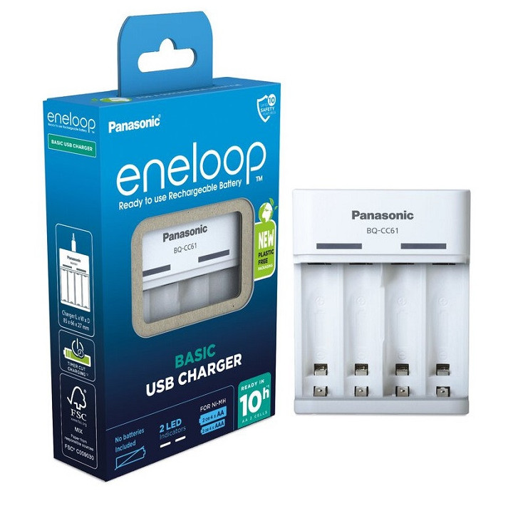 ENELOOP BQ-CC61E USB CHARGER INCL. 4XAA 2000mAh