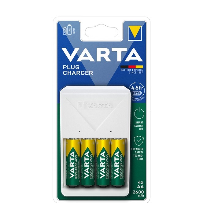 VARTA PLUG CHARGER INC.4xAA 2600 VARTA PLUG CHARGER INC.4xAA 2600