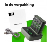 GP M451 USB CHARGER INC. 4 x AA 2600 RECYKO DOCKINGSTATION