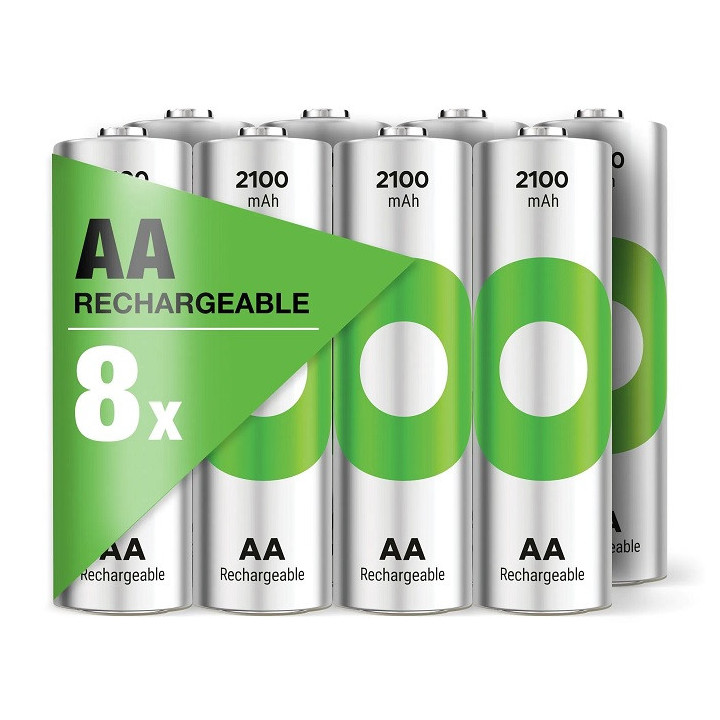 8 STUKS OPLAADBAAR GP RECYKO AA 2100