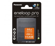 4 STUKS ENELOOP PRO AA 2500mAh+BEWAARBOX