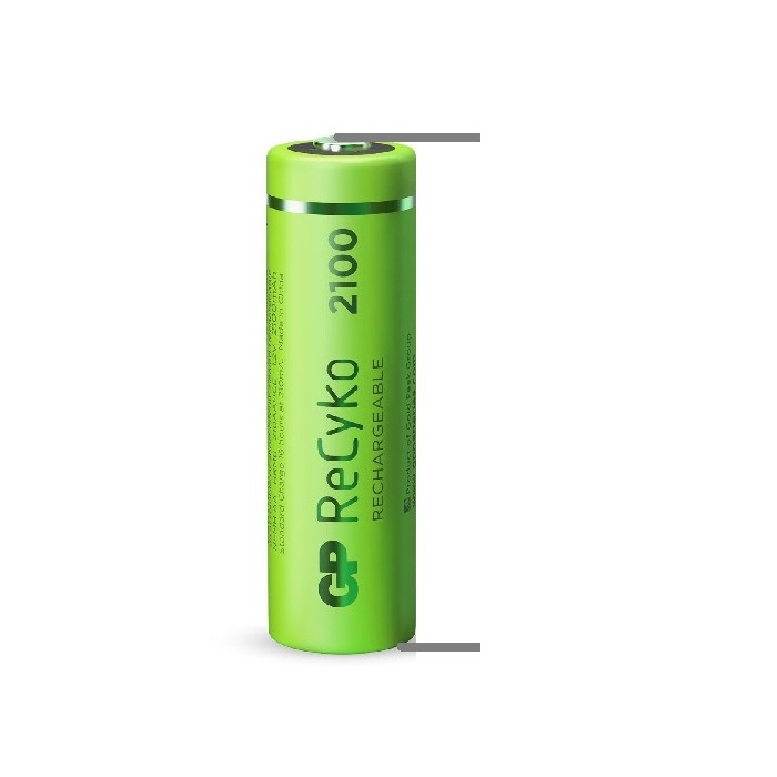 GP RECYKO OPLAADBAAR AA 2100mAh met soldeerlip