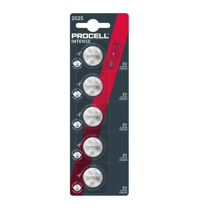 5 PCS BUTTONCELL PROCELL INTENSE CR2025
