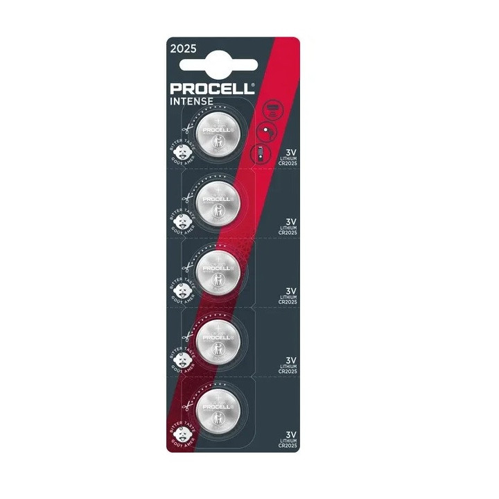 5 STUKS KNOOPCEL PROCELL INTENSE CR2025