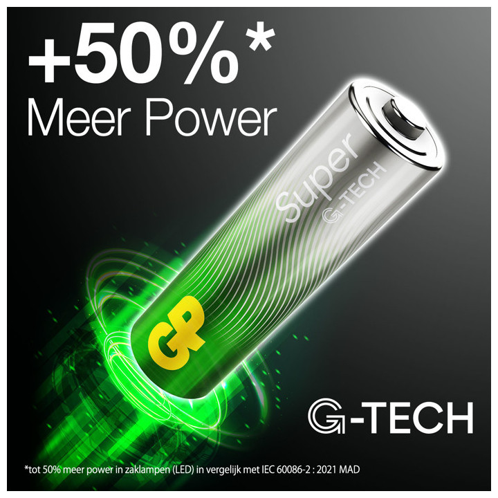 16 STUKS GP 15AS, LR06, AA SUPER G-TECH