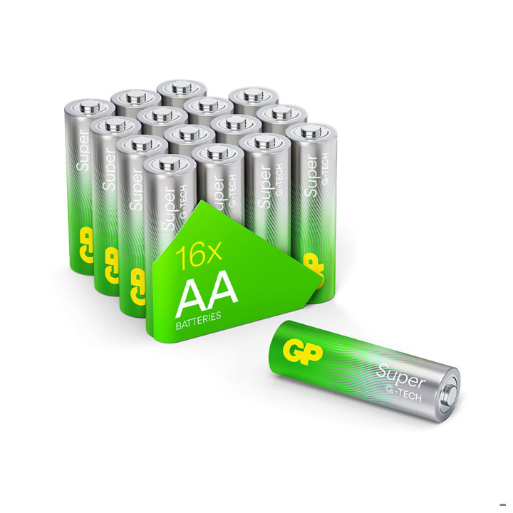 16 STUKS GP 15AS, LR06, AA SUPER G-TECH