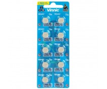 10 PIECES VINNIC L1121F, LR55, AG8, 191