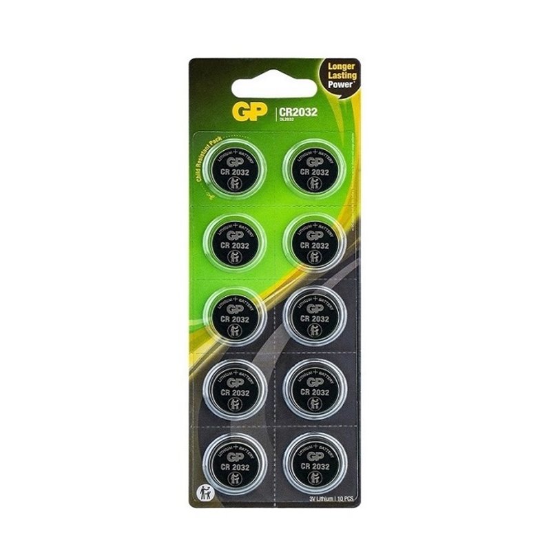 10 PIECES LITHIUM GP CR2032