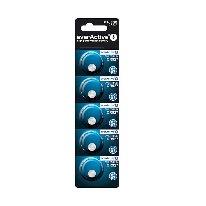 5 STUKS KNOOPCEL LITHIUM CR927 3VOLT