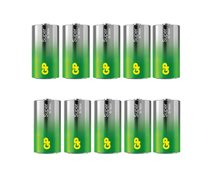 10 PIECES GP 14AS, LR14, C SUPER ALKALINE