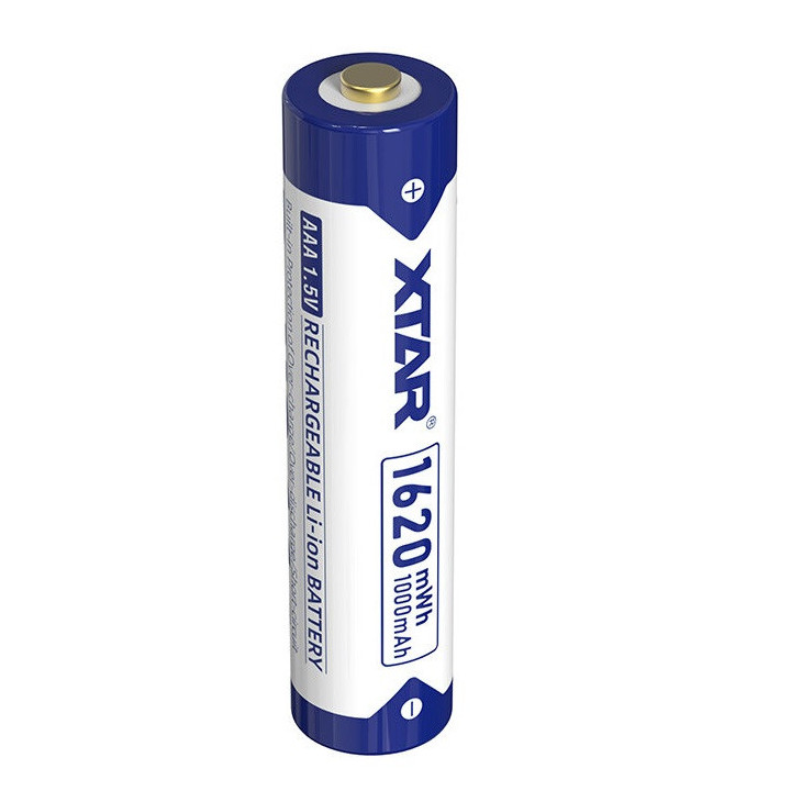 4 STUKS XTAR AAA Li-ION 1,5 VOLT 1000mAh protected