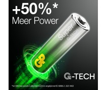 4 STUKS GP 15AS, LR06, AA SUPER ALKALINE