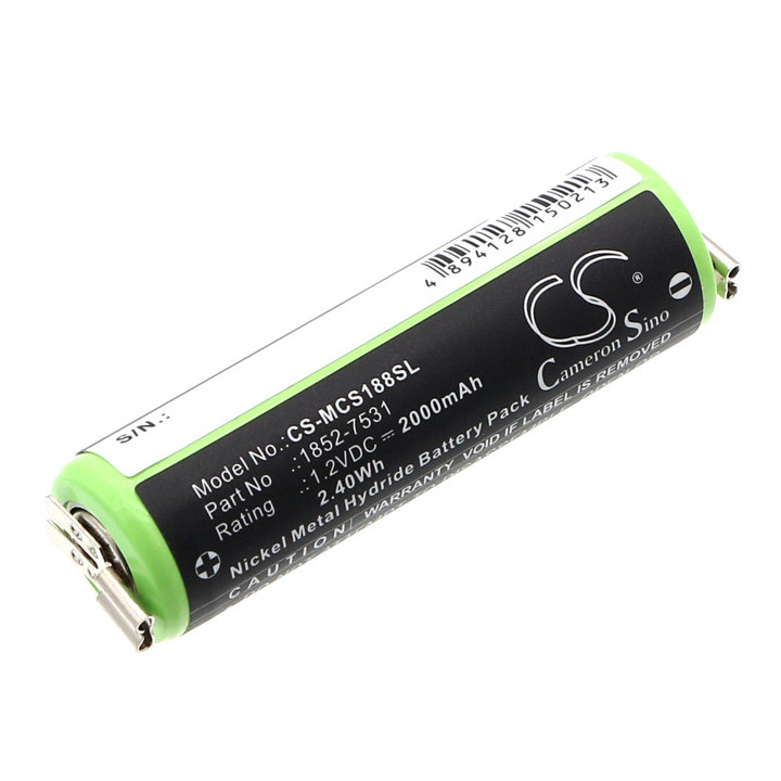 BATTERY FOR BRAUN 1008 / PHILIPS HX5350 (Ø14,5mm)