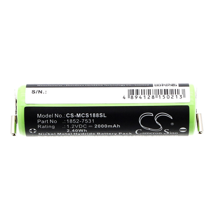 BATTERY FOR BRAUN 1008 / PHILIPS HX5350 (Ø14,5mm)