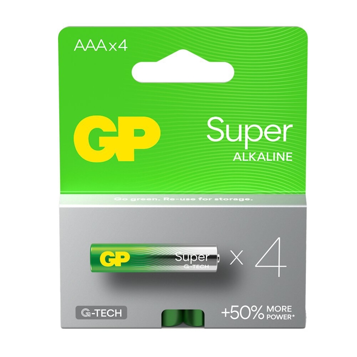4 STUKS GP 24AS, LR03, AAA SUPER G-TECH 4 STUKS GP 24AS, LR03, AAA SUPER G-TECH