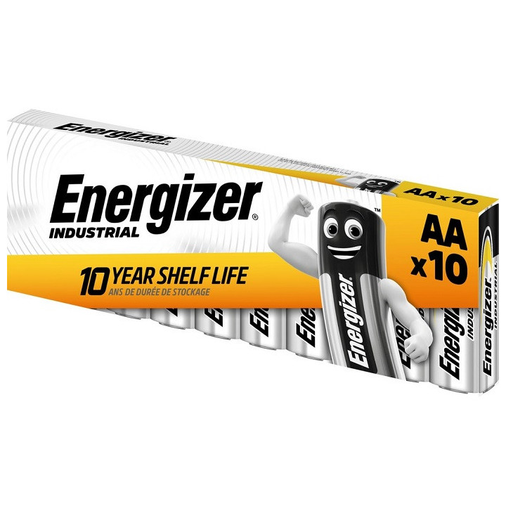 10 PIECES ENERGIZER AA INDUSTRIAL EN91, LR6