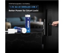 4 PCS XTAR 14500 AA 1,5V. 3000mAh protected USB-C