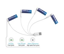 4 PCS XTAR 14500 AA 1,5V. 3000mAh protected USB-C