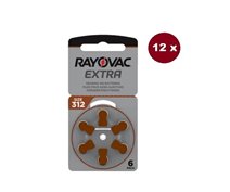 POWERDEAL 72 PCS RAYOVAC EXTRA 312, PR41 HEARINGAID BATTERIES
