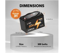LiTime 12VOLT 100AH TROLLING ACCU