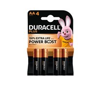 4 STUKS DURACELL PLUS POWERBOOST 150% EXTRA LIFE MN1500, LR06, AA