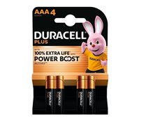 4 PCS DURACELL PLUS POWERBOOST MN2400, LR03, AAA