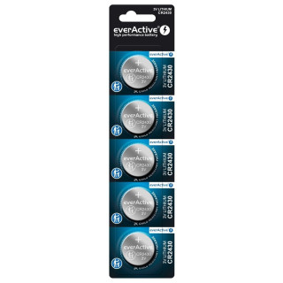 5 PCS BUTTONCEL EVERACTIVE CR2430